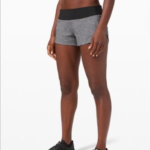 Speed Up Lululemon Shorts (grey with black waist)